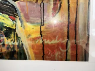 Spændende kunst i smuk stålramme og passepartout