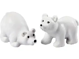 Hvide Minifigurer i Resin - 2 stk. Dekoration