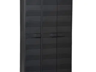 Haveopbevaringsskab med 4 hylder sort