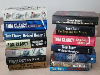14 Tom Clancy Hardback bøger på engelsk