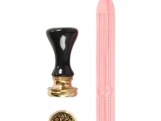 Lak og segl, diam. 17 mm, lyserød, 1 sæt