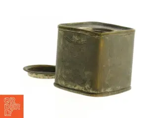 Antik teæske med låg (str. 8 x 7 cm)