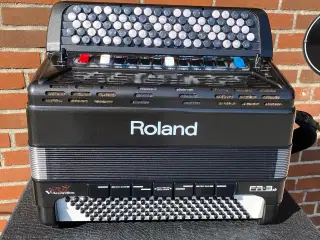 Roland FR3-sb V-Accordion grå sort knapharmonika 