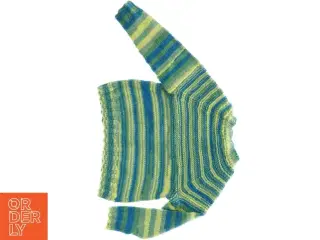 Strikket børnetrøje (str. 36 x 32 cm ærme 27 og en halv cm)