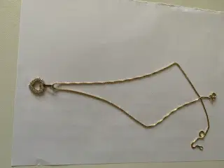 Diamanthjerte med tynd kæde