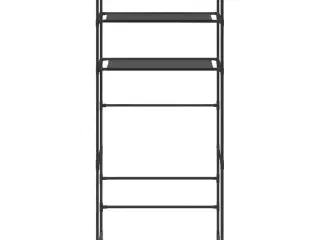 Opbevaringsstativ med 3 hylder 69x28x169 sort