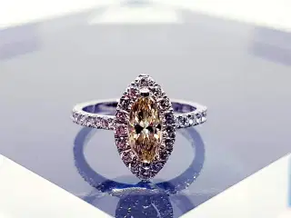 UNIK & VIRKELIG SMUK marquise diamant ring 