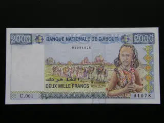 Djibouti  2000 Francs 1997 P40  Unc.