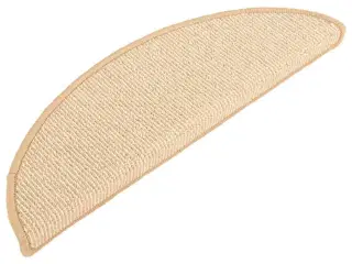 Trappemåtter 15 stk. 56x17x3 cm cremefarvet