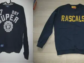 Sweatshirts SuperDry og Rascals str S samlet pris