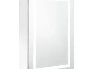 vidaXL badeværelsesskab m. spejl + LED-lys