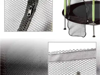 Børnetrampolin 140 cm med sikkerhedsnet – grøn