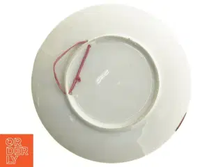 Porcelænsvægplatte med fuglemotiv (str. 16 cm)