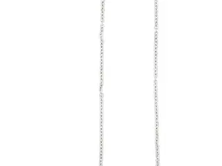 Elegante forsølvede øreringe med kæde, 70 mm