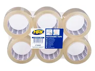 HPX pakketape klar 50mm x 66m (6rl)
