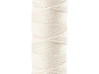 Bambussnor, tykkelse 1 mm, hvid, 65m/ 1 rl.