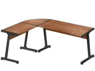 Gaming bord L-form MARK ADLER Leader 5.5 WN – hjørneskrivebord i valnød/ sort