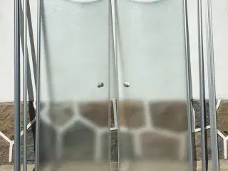 Brusehjørne  matteret glas