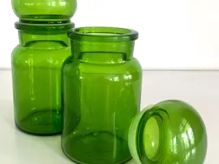 2 Grønne Retro Apotekerglas