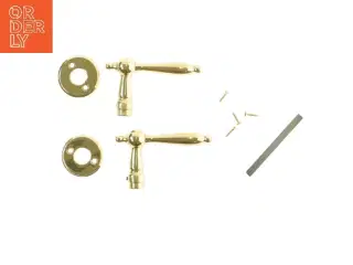 Messing dørhåndtag sæt (str. 11 cm)