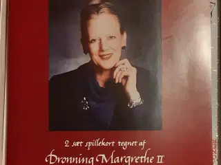 Dronning Margrethe II- spillekort tegnet af