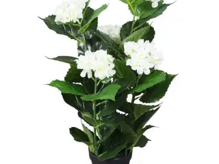 Kunstig hortensia-plante med urtepotte 60 cm hvid
