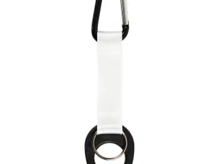 Praktisk hvid flaskeholder med karabinlås