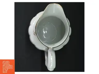 Kande med bladdekoration (str. H. 16 cm)