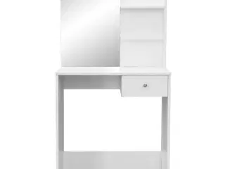 Kosmetikbord 75x40x141 cm konstrueret træ hvid
