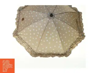 Beige barnevognsparasol med prikker fra BUDDY AND HOPE (str. Totallængde. 70 cm)