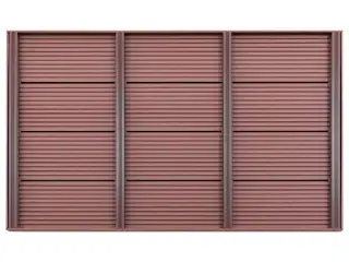 Gulvelement til soldrevet bruser 101 x 63 x 5,5 cm WPC brun