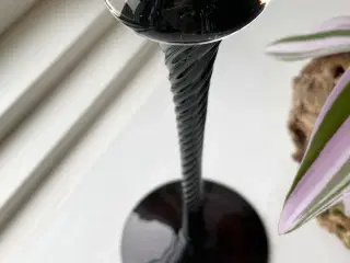 Klar kumme m auberginefarvet swirl