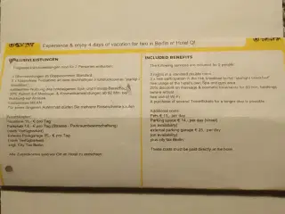 4 dage i BERLIN på luksushotel