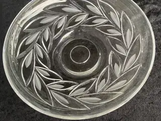 Krystalglas skål uden skår som ny