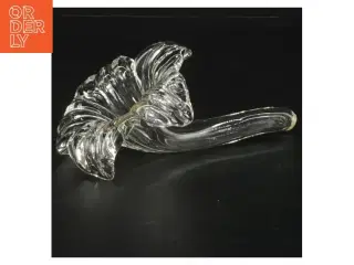 Glassblomst vase / dekoration (str. Længde, 13,5 cm)