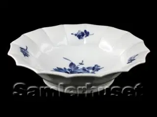 Blå Blomst Kantet Asiet Rund 21 cm.