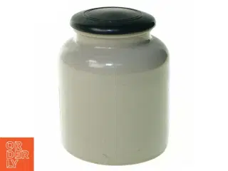 Fransk Keramik krukke med låg (str. 12 x 10 cm)