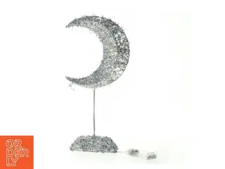 Sølv Måne med lyskæde (str. 38 x 13 cm)