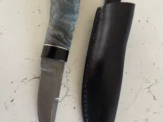 Håndlavet kniv i rustfrit damask stål