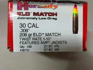 Hornady ELD Match cal. 30