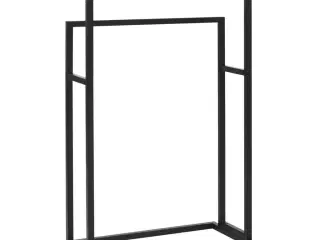 Fritstående håndklædeholder 48x24x78,5 cm jern sort