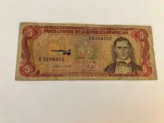 5 Pesos Oro Republica Dominicana - Dårlig stand