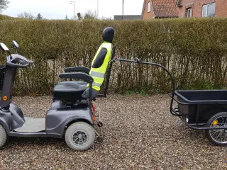4Hjulet el-scooter med anhænger 
