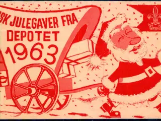 Ønsk Julegaver fra Depotet - 1963 - Firdelt Folder.
