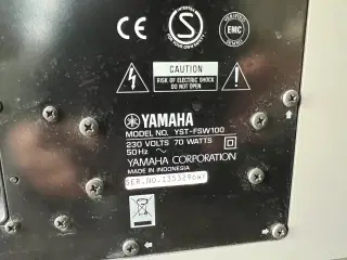 Yamaha soundbar og subwoofer