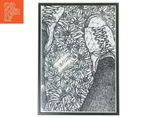 Kunst med sort ramme (str. 31 x 22 cm)