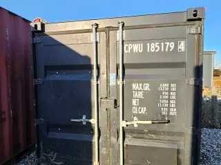 Sort 8 fods container til ex byggeplads