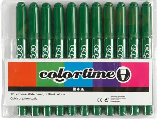 Colortime Tusch, streg 5 mm, grangrøn, 12stk./ 1 pk.