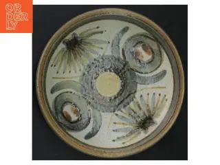 Keramikfad med abstrakt mønster (str. 18 cm)