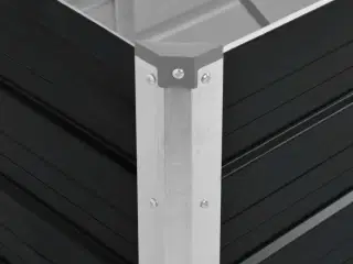 Hævet plantekasse 100x40x45 cm galvaniseret stål antracitgrå